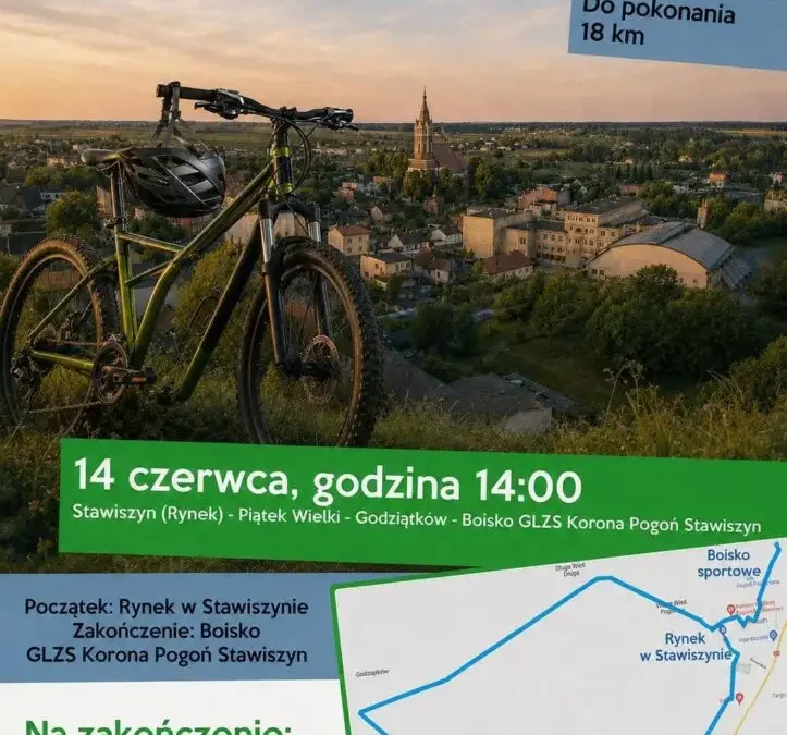 Burmistrz Stawiszyna zaprasza na Rodzinny Rajd Rowerowy 14 czerwca