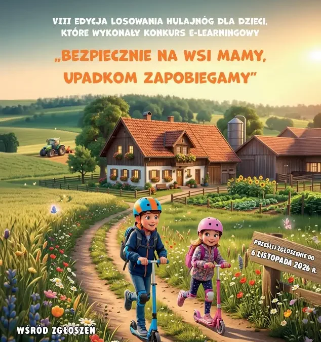 KRUS w Kaliszu zaprasza dzieci rolników do udziału w losowaniu hulajnóg
