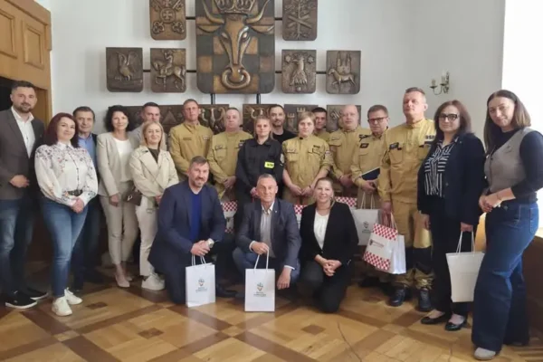 Powiat Kaliski gości delegację z Wałbrzycha – wymiana doświadczeń OSP