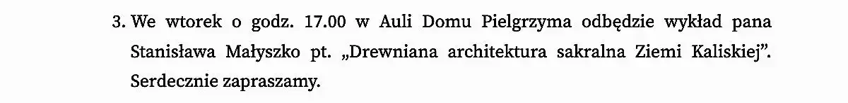 Wykład o drewnianej architekturze sakralnej Ziemi Kaliskiej w Narodowym Sanktuarium św. Józefa