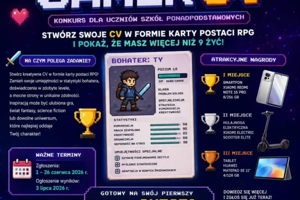 Gamer CV – konkurs GoWork.pl dla uczniów szkół ponadpodstawowych