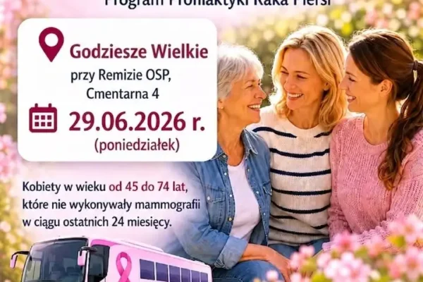 Bezpłatna mammografia w Godzieszach Wielkich – 29 czerwca 2026