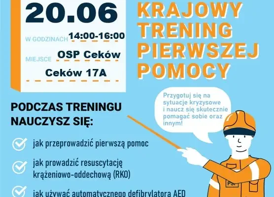 Bezpłatny trening z pierwszej pomocy i obsługi AED – 20 czerwca w ramach programu MSWiA