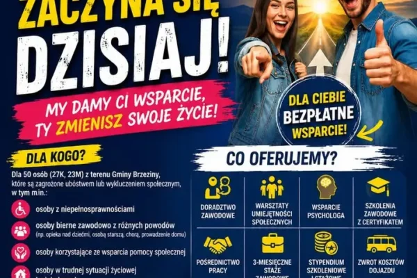 Ostatnie wolne miejsca w projekcie „Kariera od Nowa” w gminie Brzeziny