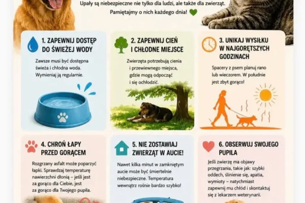 Upały zagrażają zwierzętom – jak im pomóc? Praktyczne porady