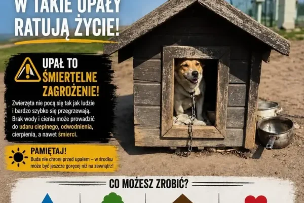 Upał groźny dla zwierząt – jak pomóc i reagować?