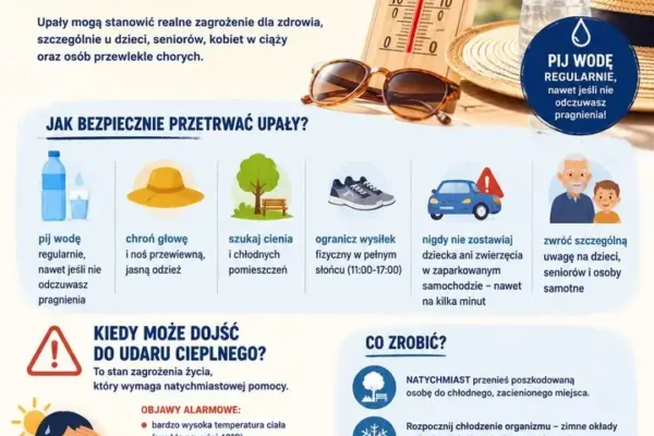 Upały w Kaliszu – jak bezpiecznie przetrwać i rozpoznać udar cieplny?