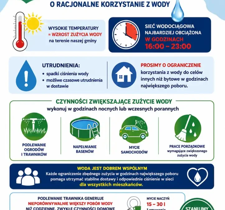 Apel o oszczędzanie wody w Żelazkowie z powodu upałów