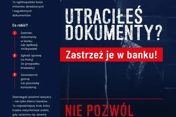 Kampania informacyjna: jak zastrzec utracone dokumenty tożsamości