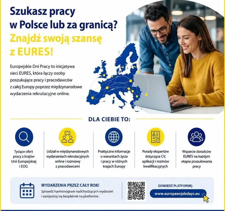 Trwają Europejskie Dni Pracy – bezpłatne wydarzenia rekrutacyjne online
