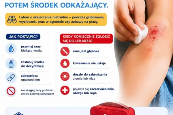 Bezpieczne wakacje: jak prawidłowo opatrzyć skaleczenie? Porady ze Szpitala w Kaliszu
