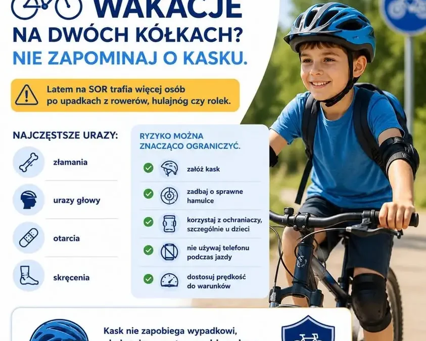 Bezpieczne wakacje na dwóch kółkach – apel kaliskiego szpitala
