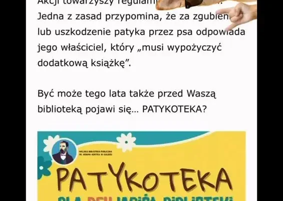 Patykoteka – nietypowa biblioteczna inicjatywa, która buduje relacje