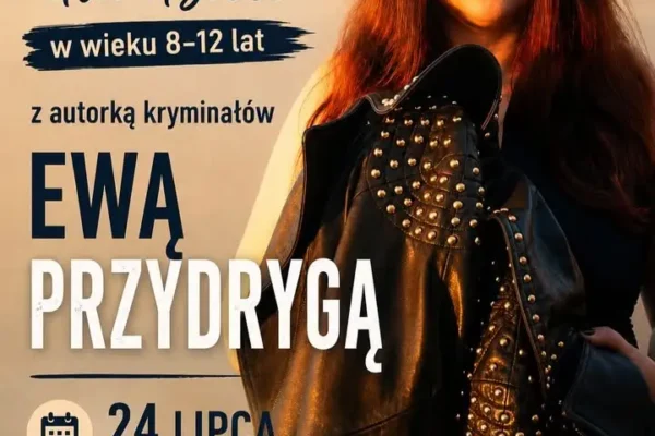 Warsztaty kryminalne dla dzieci z Ewą Przydrygą w Stawiszynie