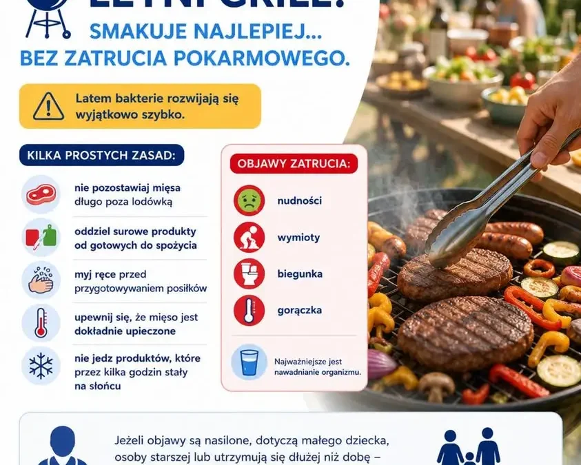Bezpieczne grillowanie latem – porady Szpitala Kalisz