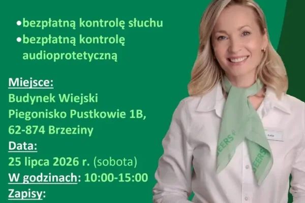 Bezpłatne badanie słuchu w Piegonisku – zapisz się już teraz
