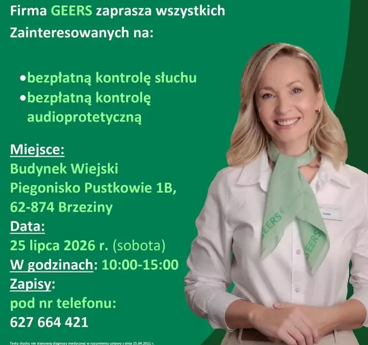 Bezpłatne badanie słuchu w Piegonisku – zapisz się już teraz