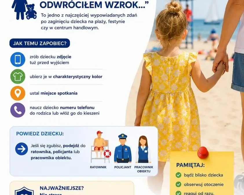 Bezpieczne wakacje: jak zapobiec zaginięciu dziecka? Porady ze Szpitala Kalisz