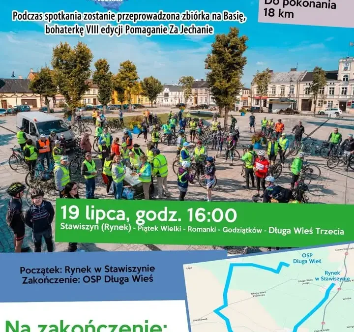 XLIV Rodzinny Rajd Rowerowy „Wakacyjna podróż” w Stawiszynie – zbiórka na Basię