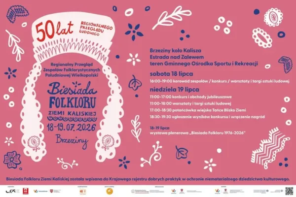 Jubileuszowa Biesiada Folkloru Ziemi Kaliskiej w Brzezinach – 50 lat tradycji