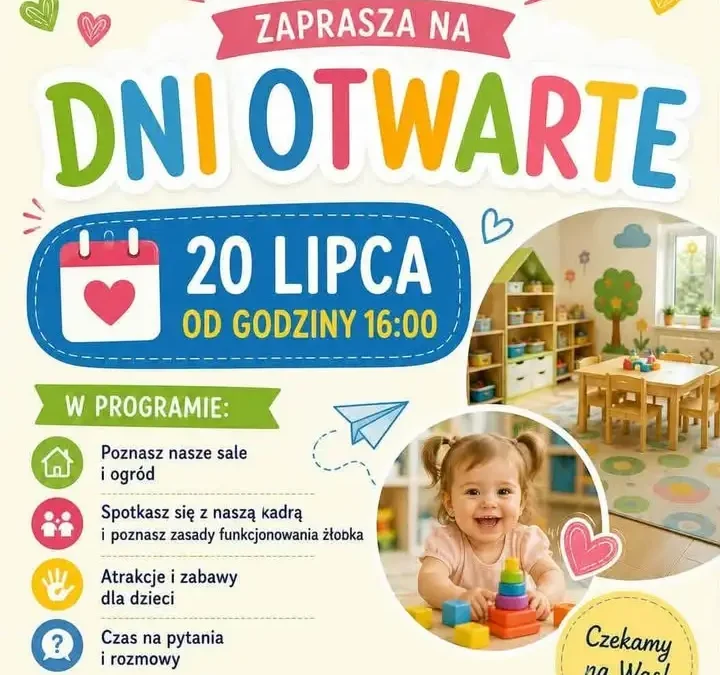 Dni Otwarte w Gminnym Żłobku w Opatówku – zaproszenie dla rodzin