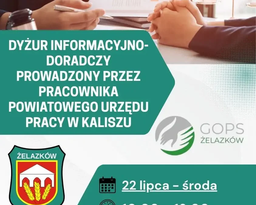 Dyżur informacyjno-doradczy PUP w Kaliszu w Gminie Żelazków