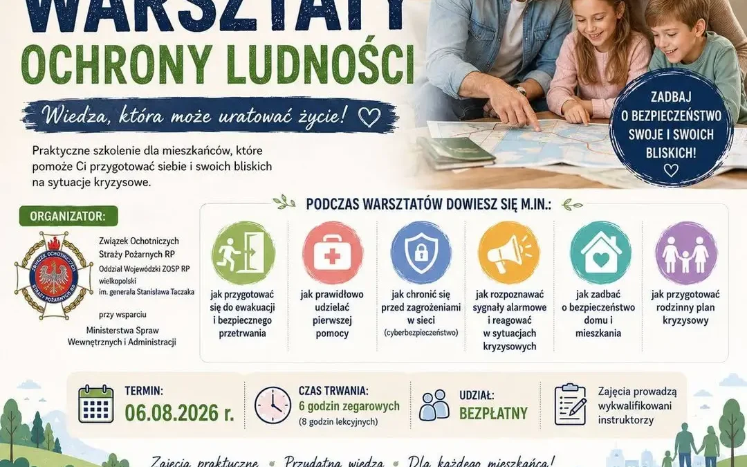 Bezpłatne warsztaty ochrony ludności w Brzezinach – już 6 sierpnia