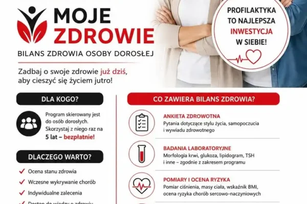 Bezpłatne badania w Brzezinach – program „Moje Zdrowie” dla dorosłych