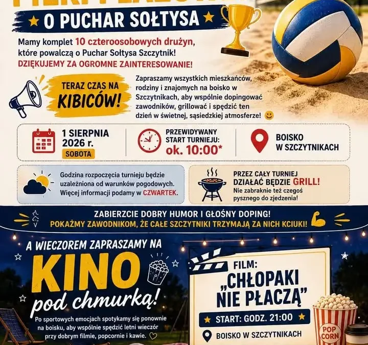 III Turniej Piłki Plażowej o Puchar Sołtysa w Szczytnikach już 1 sierpnia
