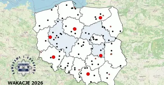 Policyjna mapa wypadków drogowych ze skutkiem śmiertelnym – apel o ostrożność