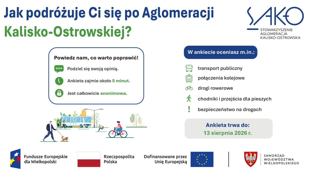 Mieszkańcy mogą wskazać, co poprawić w transporcie Aglomeracji Kalisko-Ostrowskiej