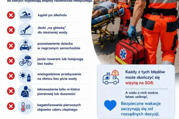 Bezpieczne wakacje: 7 błędów, które widzą ratownicy medyczni