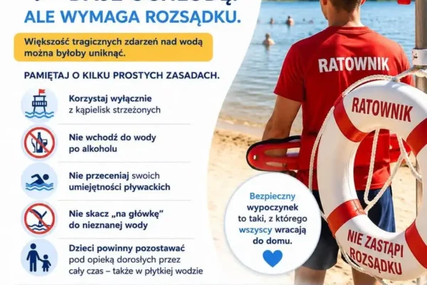 Bezpieczne wakacje nad wodą – apel kaliskiego szpitala