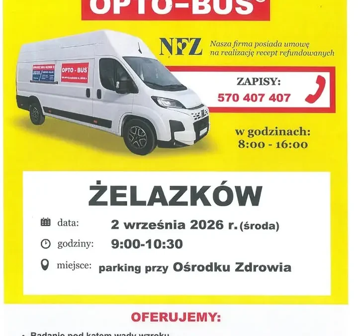 Bezpłatne badanie wzroku w Żelazkowie – zapisy już trwają