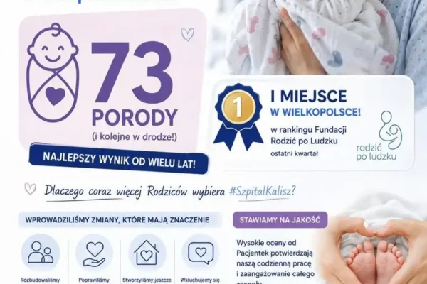 Rekordowy lipiec w kaliskim szpitalu: 73 narodziny i pierwsze miejsce w rankingu