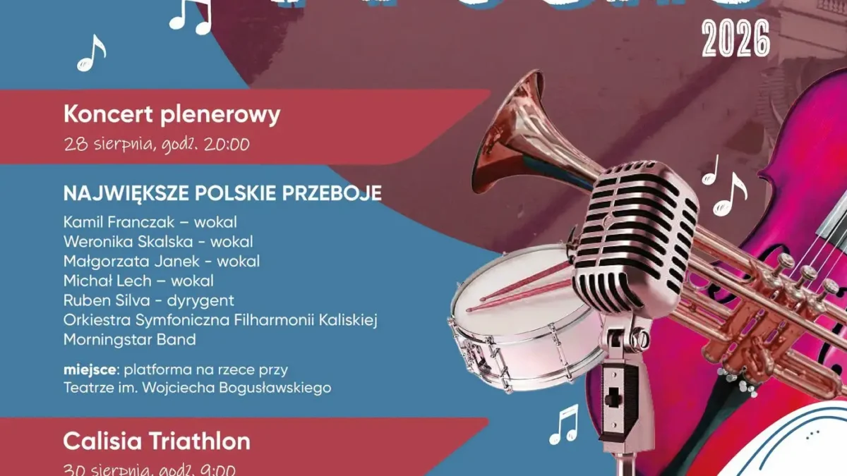 Święto Rzeki Prosny w Kaliszu: Koncert nad wodą z polskimi przebojami