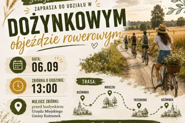 Dożynkowy objazd rowerowy w Koźminku – zaproszenie na 6 września