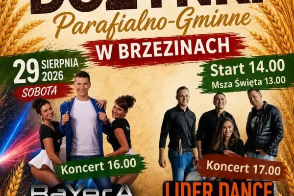 Dożynki parafialno-gminne w Brzezinach – 29 sierpnia 2026