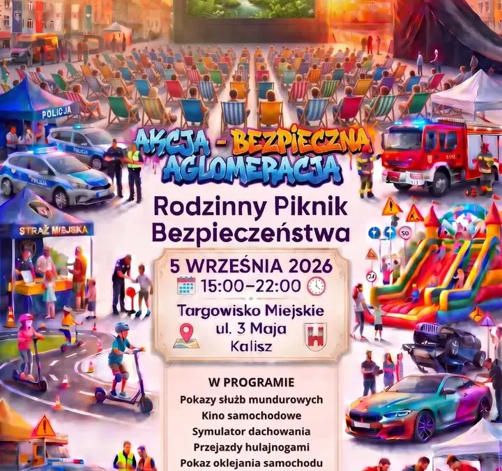 Rodzinny Piknik Bezpieczeństwa w Kaliszu – „Akcja: Bezpieczna Aglomeracja” już 5 września