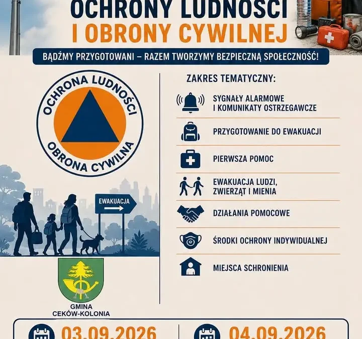 Szkolenia z ochrony ludności i obrony cywilnej w gminie Ceków-Kolonia