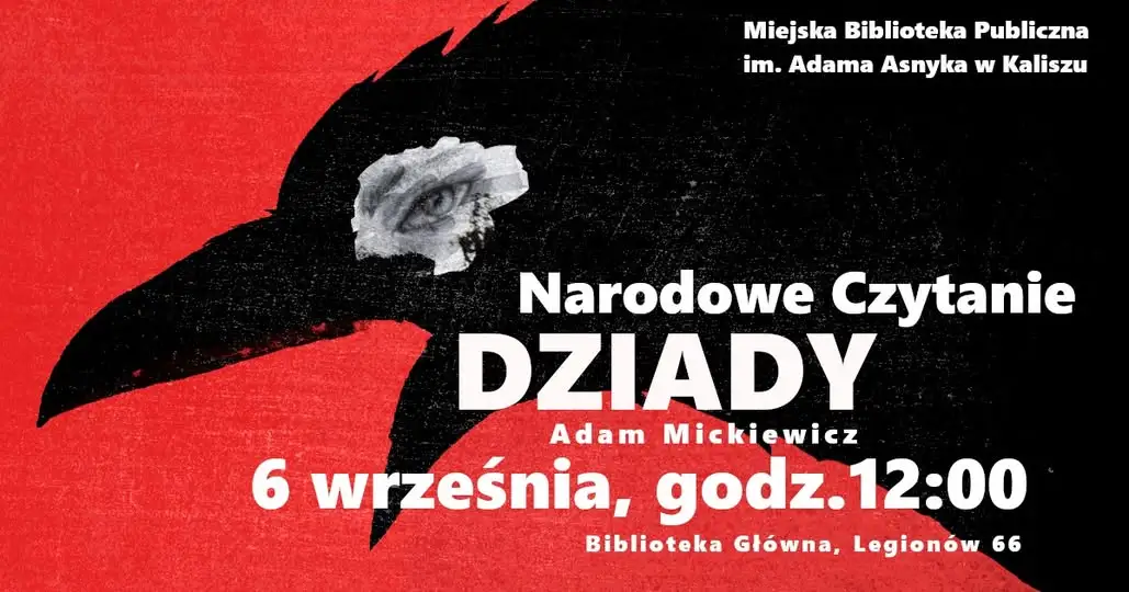 Narodowe Czytanie 2026 w Kaliszu: „Dziady” Mickiewicza w Bibliotece Głównej