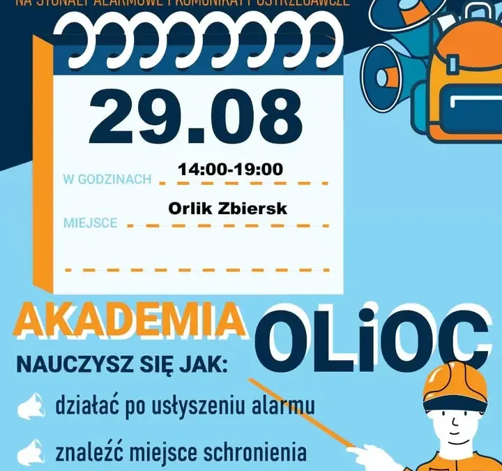 Krajowy Trening Reagowania w Zbiersku – 29 sierpnia na Orliku