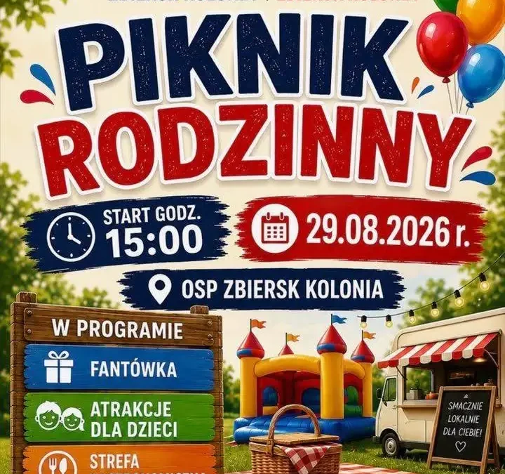Piknik Rodzinny w Zbiersku – zaproszenie na sobotnie popołudnie