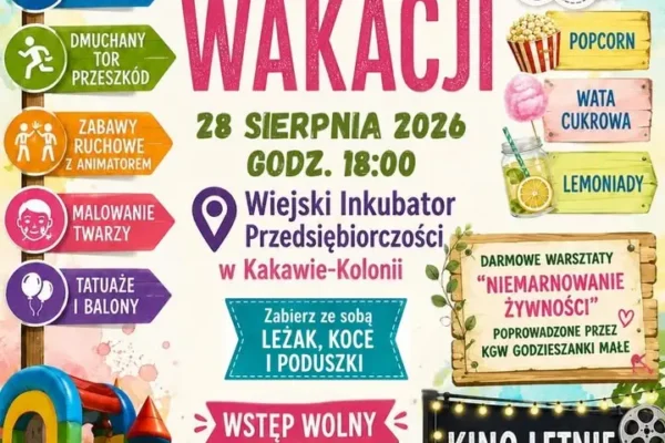 Zakończenie wakacji w Kakawie-Kol. – atrakcje, warsztaty i film familijny