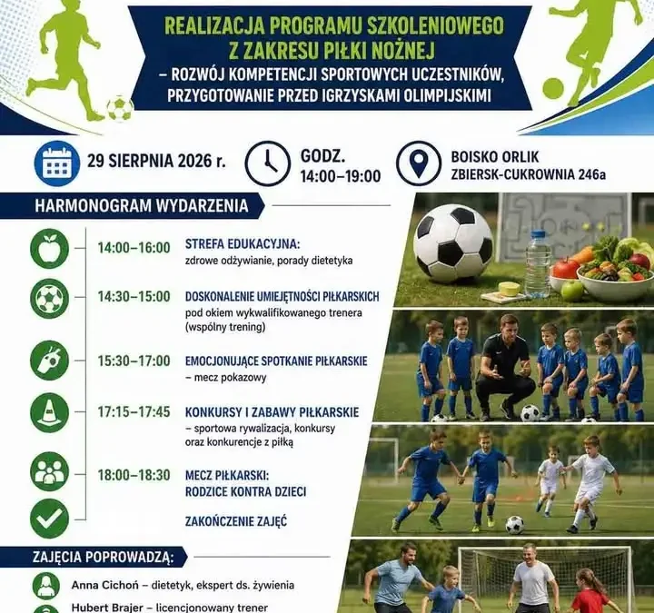 Sportowe popołudnie na Orliku w Zbiersku – 29 sierpnia