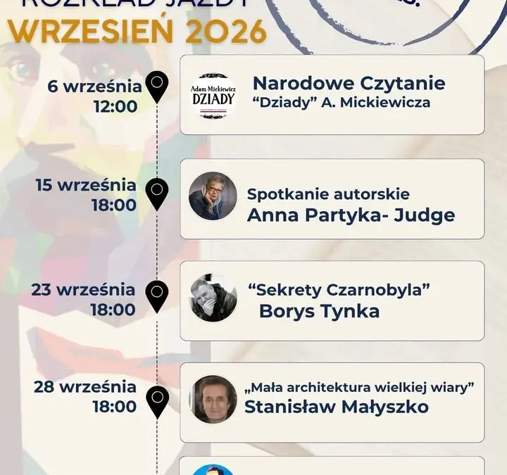 Wrześniowe spotkania w kaliskiej bibliotece: od Dziadów po Czarnobyl