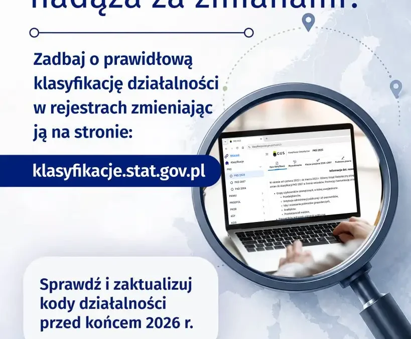 PKD 2025: Nowa klasyfikacja działalności i koniec okresu przejściowego
