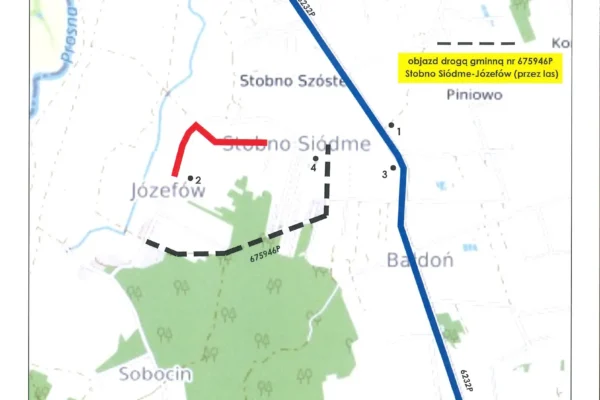 Józefów: czasowe zamknięcie drogi i obowiązkowy objazd do 15 września