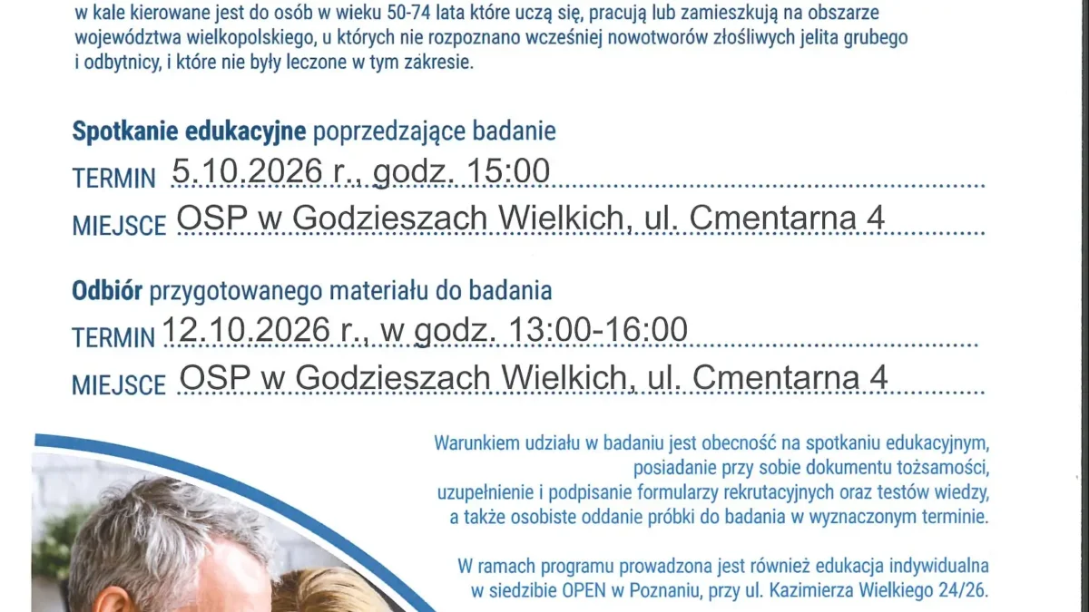 Bezpłatne badania profilaktyczne jelita grubego dla mieszkańców Wielkopolski