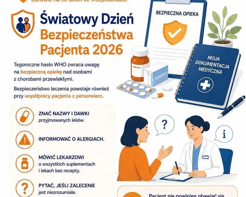 Światowy Dzień Bezpieczeństwa Pacjenta 2026 – Szpital Kalisz przypomina o kluczowej roli komunikacji